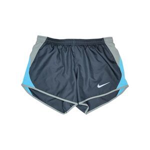Nike Air Tempo 5k Dri-Fit running shorts sz XS * Gray w/ Blue Mesh & Gray Trim